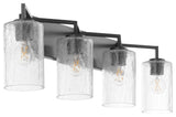 Quorum 5174-4-59 4-Light Vanity Light, Matte Black