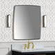 Rectangular Metal Frame Mirror, Brushed Silver