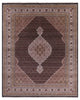 8' 0" X 9' 11" Persian Tabriz Wool & Silk Hand-Knotted Rug - Q13010