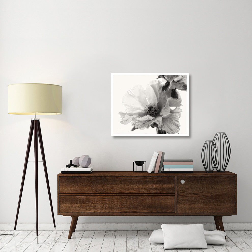 "Translucent Peony V - BW" Digital Paper Print by Debra Van Swearingen, 37"x30"
