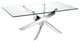 HomeRoots 18" Steel and Glass Coffee Table