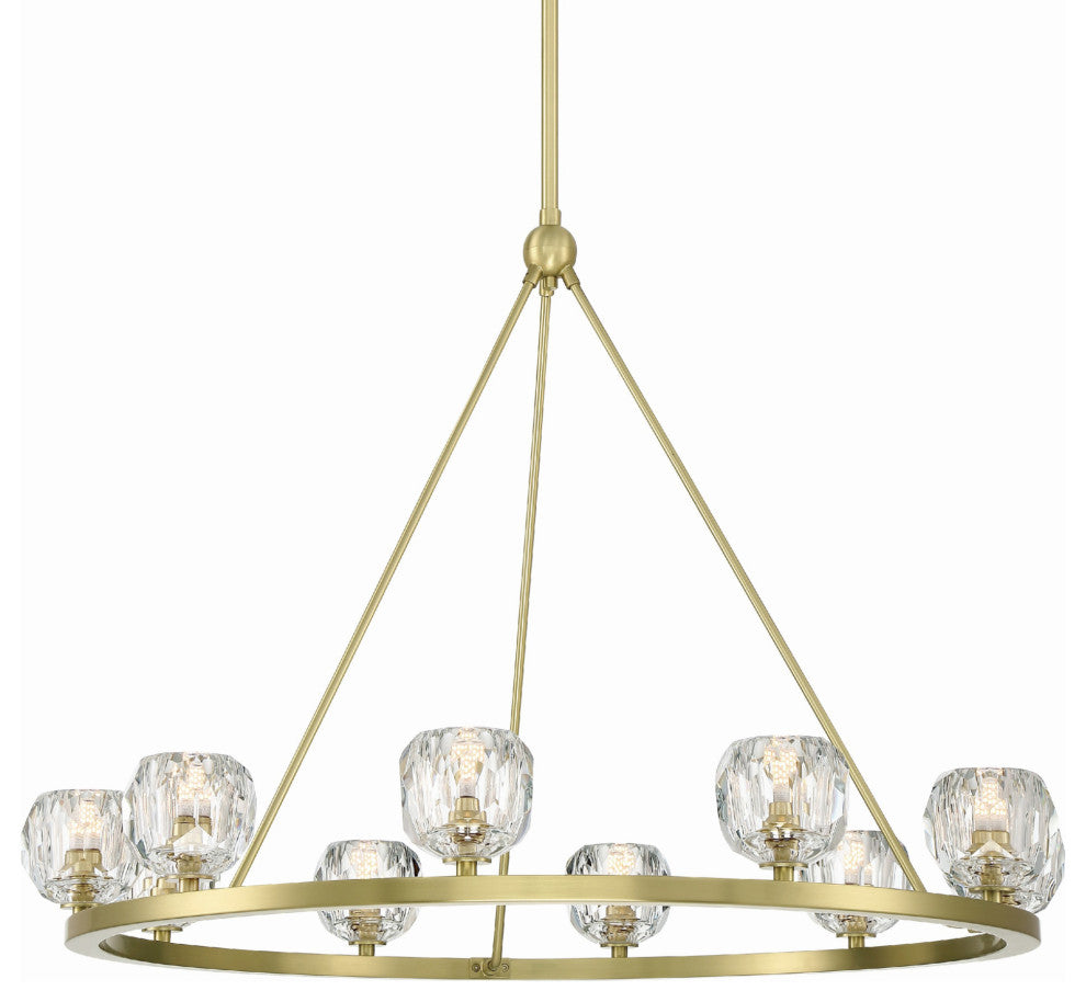 Crystorama Lighting Group ARA-10265 Aragon 10 Light 36"W LED - Soft Brass