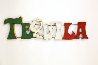 "Tequila" Recycled Metal Sign