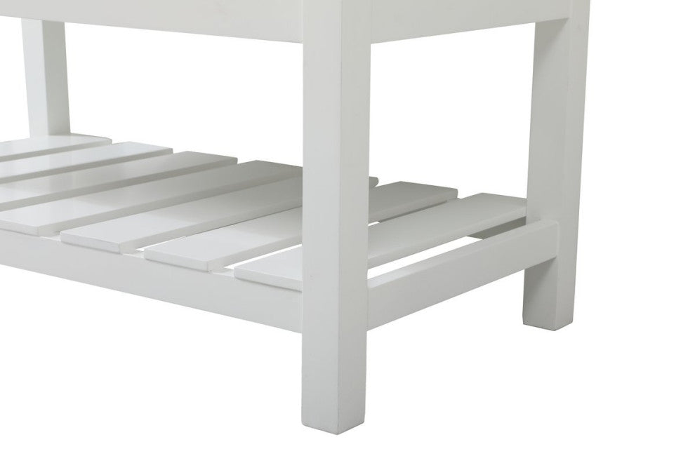 Home Living 22" Farmhouse White-Light Bathroom Vanity