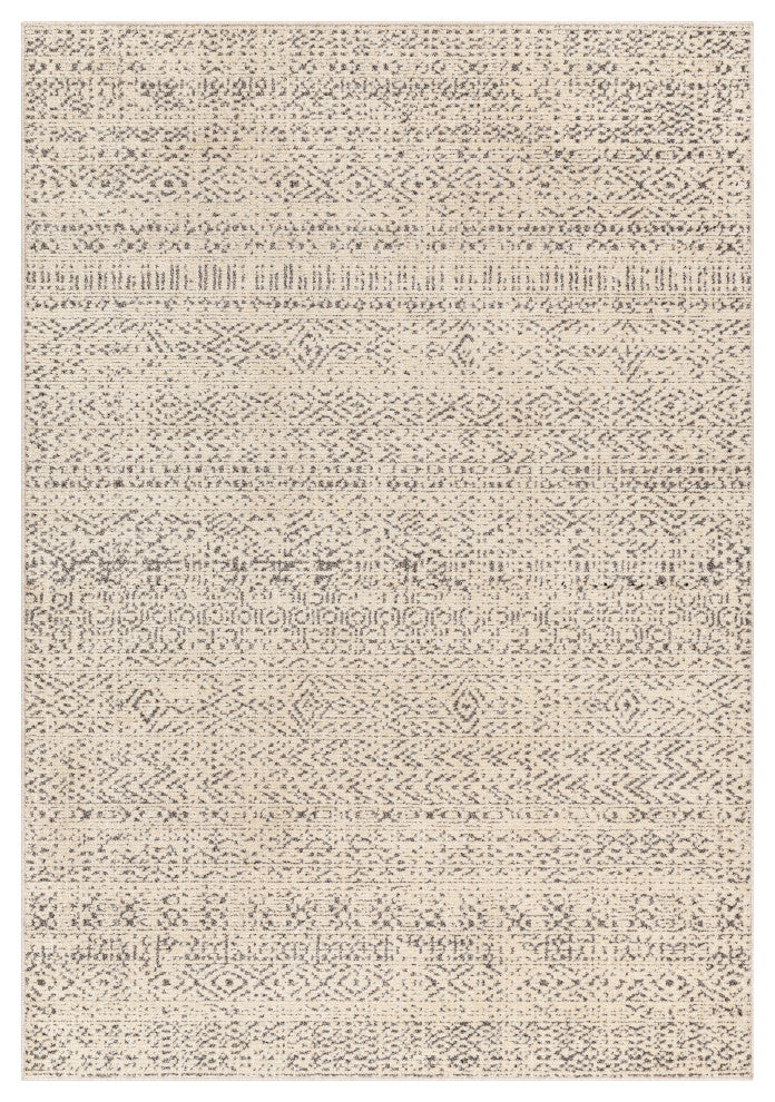Surya La Boheme LHB-2302 Machine Woven Area Rug, Ivory, 5'3" x 7'