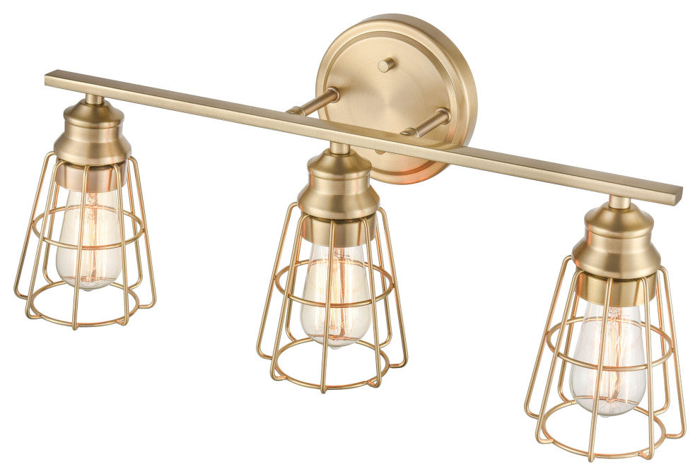 3-Light 23" Modern Gold Vanity Light