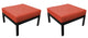 kathy ireland Madison Ave. Ottoman 2 Per Box, Persimmon