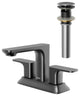 Karran 2-Handle 2-Hole Centerset Faucet With Pop-up Drain, Gunmetal Grey