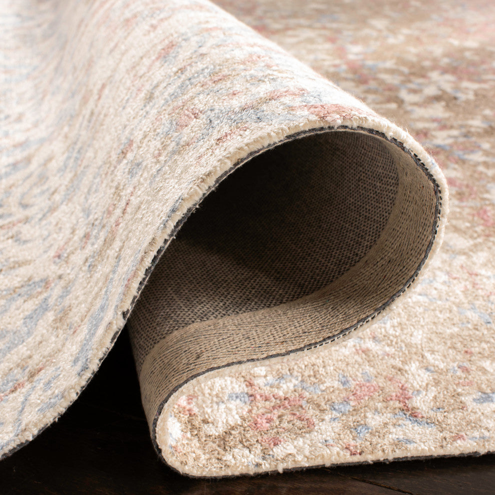 Safavieh Expression Collection EXP477 Rug, Ivory/Blue, 8'x10'
