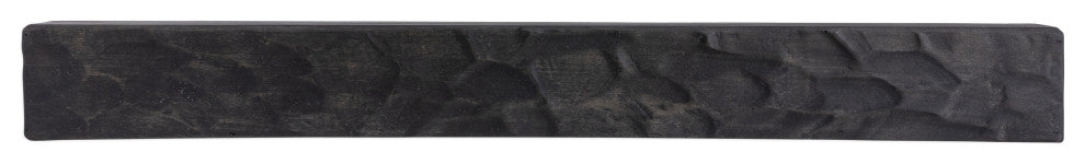 Rough Hewn Fireplace Shelf Mantel, Midnight Black, 72"