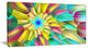 Multi Color Stained Glass Spirals, Floral Canvas Art Print, 32"x16"