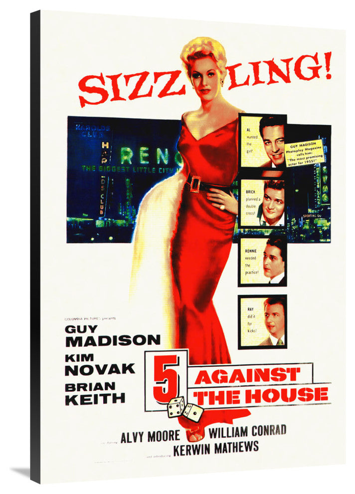 "5 Against the House" Stretched Canvas Giclee by Hollywood Photo Archive, 28x40"