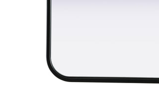 Home Living Contour Metal Rectangle Mirror 22x40, Black