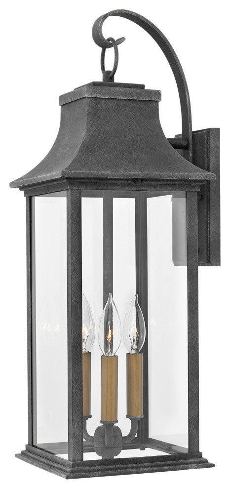 Hinkley Lighting 2935ir 3 Light 24-1/2" Tall Heritage Outdoor - Aged Zinc