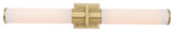 Positano - 2-Light Bathroom Vanity Light - 29"W - Satin Brass - White Glass