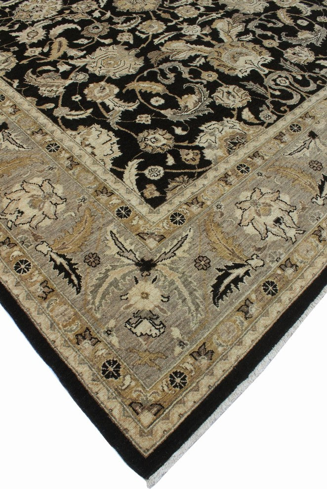Peshawar Adawi Black/Light Brown Rug, 8'8"x11'