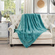 Fox Faux Fur Throw Blanket, Aqua, 60''x80''