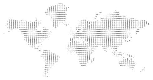Studio Map Mural, Open Circles, Wallpaper, 3 Panels, 107"x52"