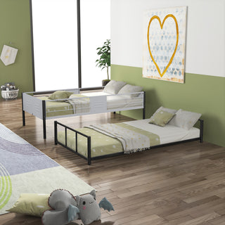 Gewnee Metal Twin over Twin Bunk Bed with Vent Board