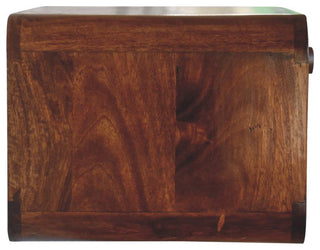 Chestnut Wall Mounted Open Woven Bedside