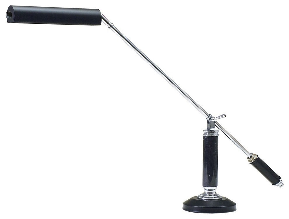 Counter Balance LED Piano Lamp, Black and Chrome