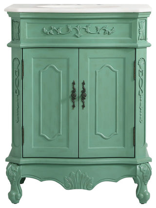 27" Single Bathroom Vanity, Vintage Mint