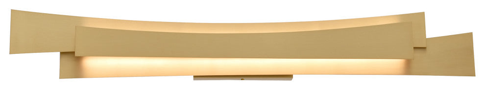 Candora Integrated LED Vanity Light, Brass, 36 Inches