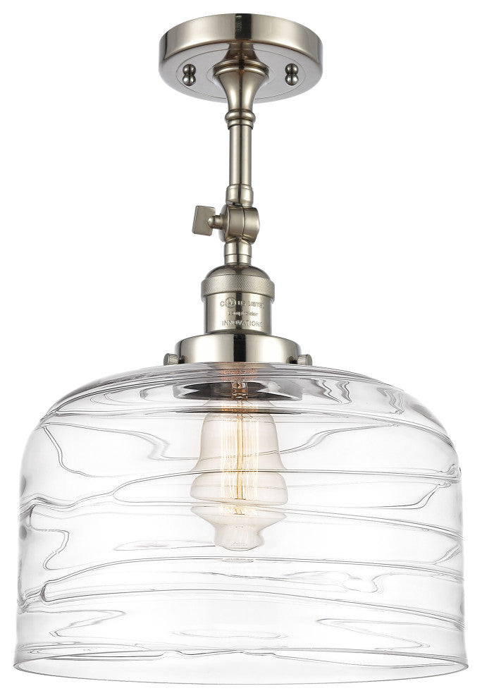INNOVATIONS 201F-PN-G713-L-LED 1-Light Semi-Flush Mount Polished Nickel