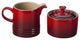 Le Creuset Cream and Sugar Set - Cherry