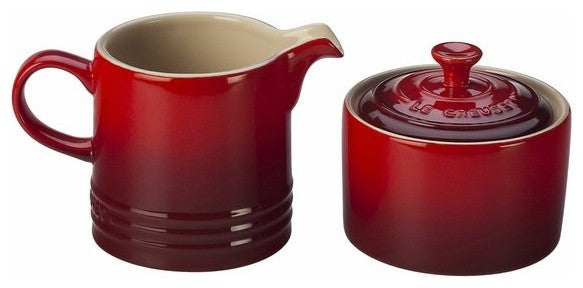 Le Creuset Cream and Sugar Set - Cherry