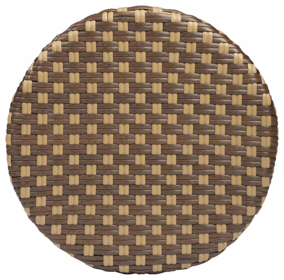 Light and Dark Brown Rattan Counter Stool