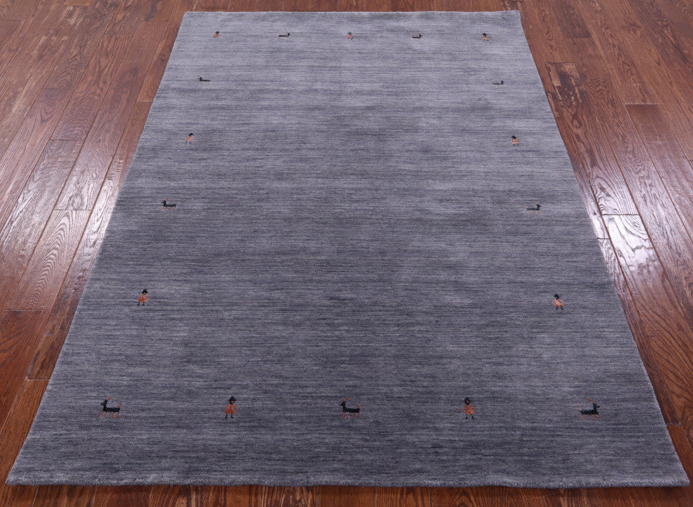 Handmade Wool Persian Gabbeh Rug 5' 0" X 7' 0" - Q15253