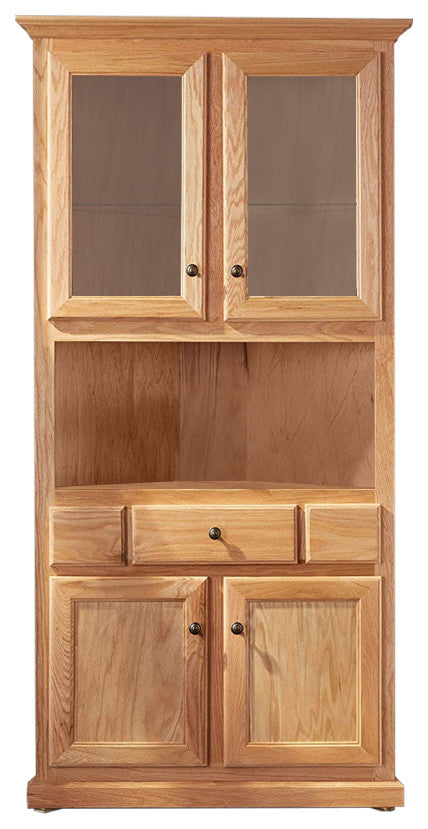 Eagle's Classis Oak Corner Dining Hutch/Buffet, Light Oak
