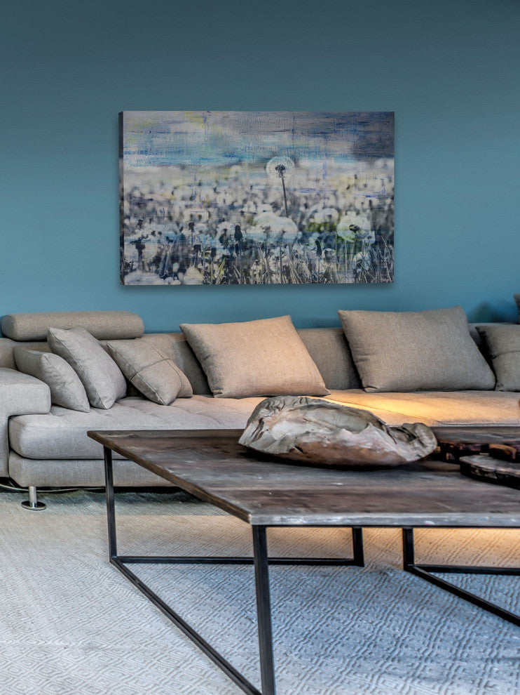 "Dandelion Sea" Painting Print on Wrapped Canvas, 30"x20"