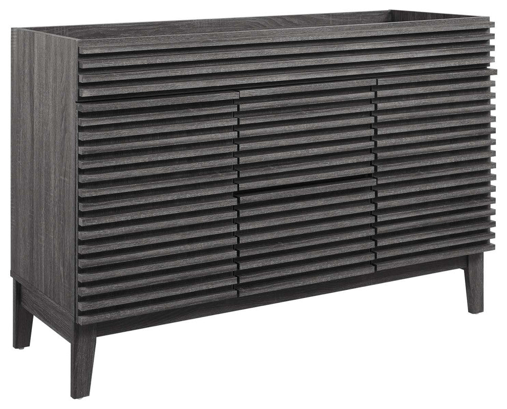 Render 48" Double Bathroom Vanity Cabinet, Charcoal