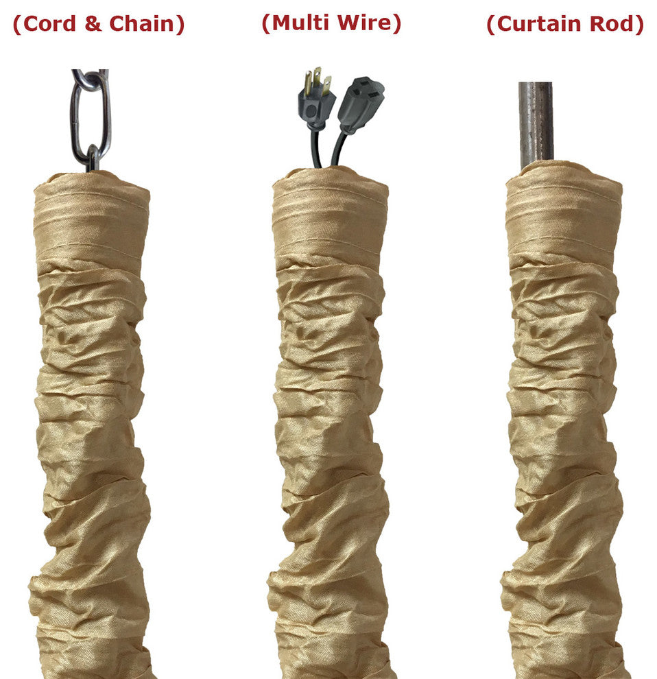 Royal Designs Cord/Chain Cover, 4', Touch Fastener, Antique Gold