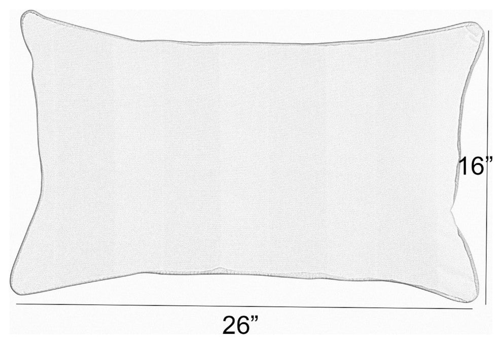 Sorra Home Preview Lagoon Knife Edge Pillow, Set of 2, 26"x16"x6"