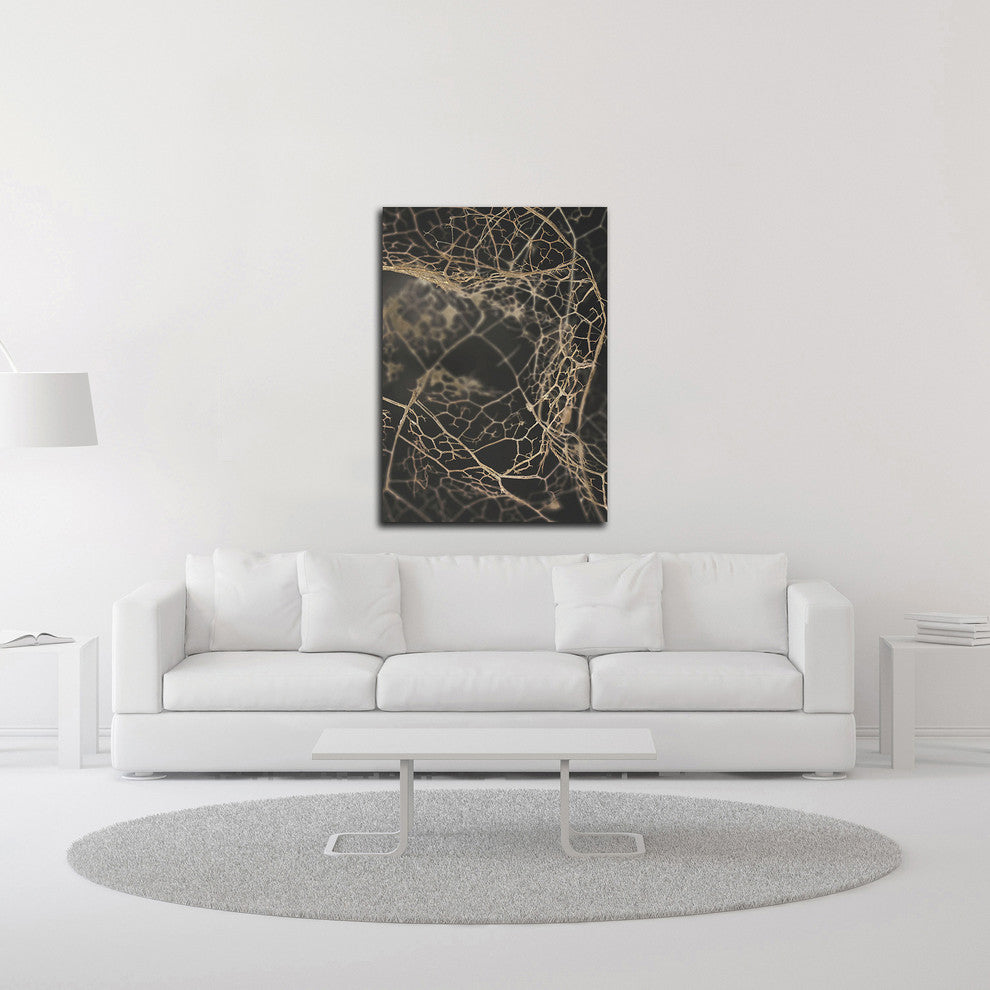 Leaf Skeleton Dark by Design Fabrikken, Print on Canvas, 20" x 28"