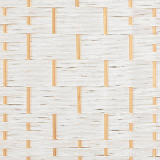 2 ft. Short Fiber Weave Room Divider White 8 Panels