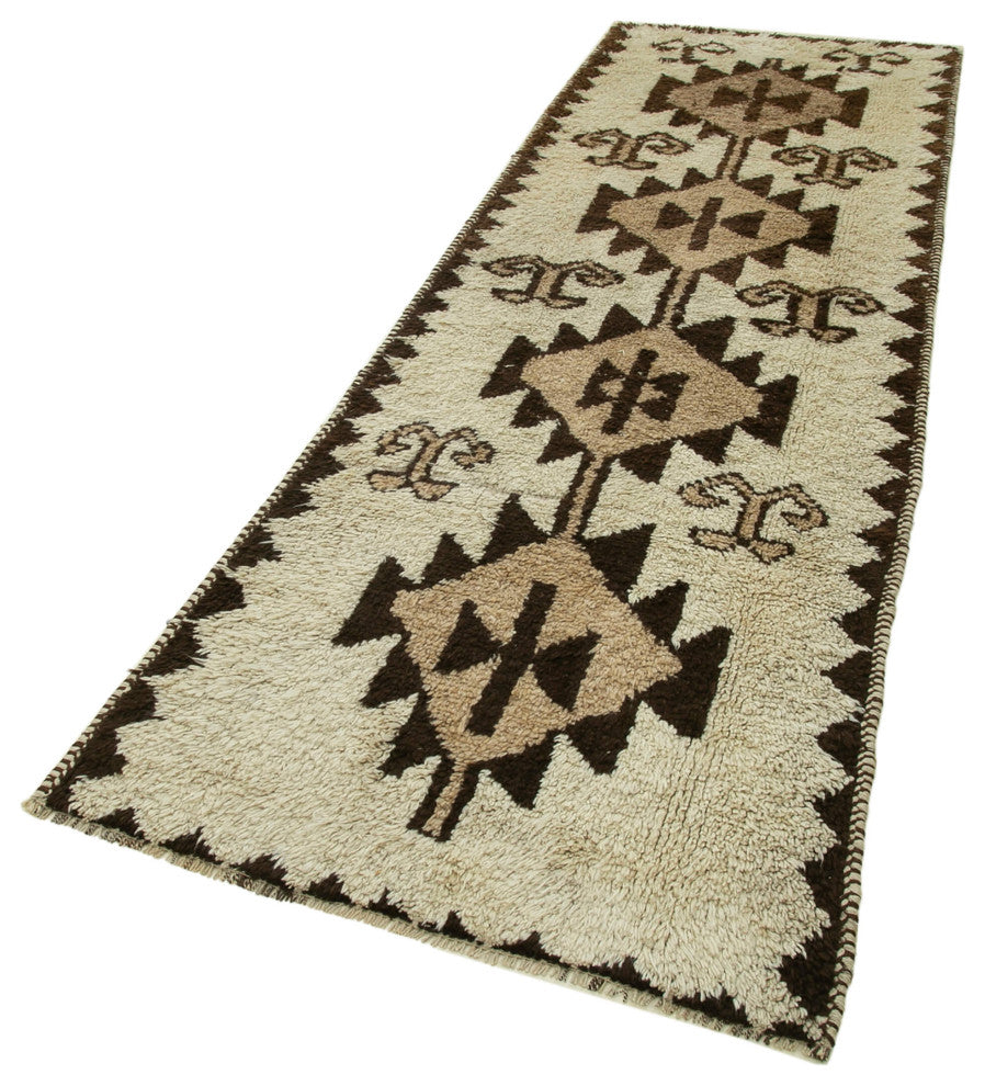Rug N Carpet - Handmade Turkish 3' 5" x 10' 2" Unique Runner Rug