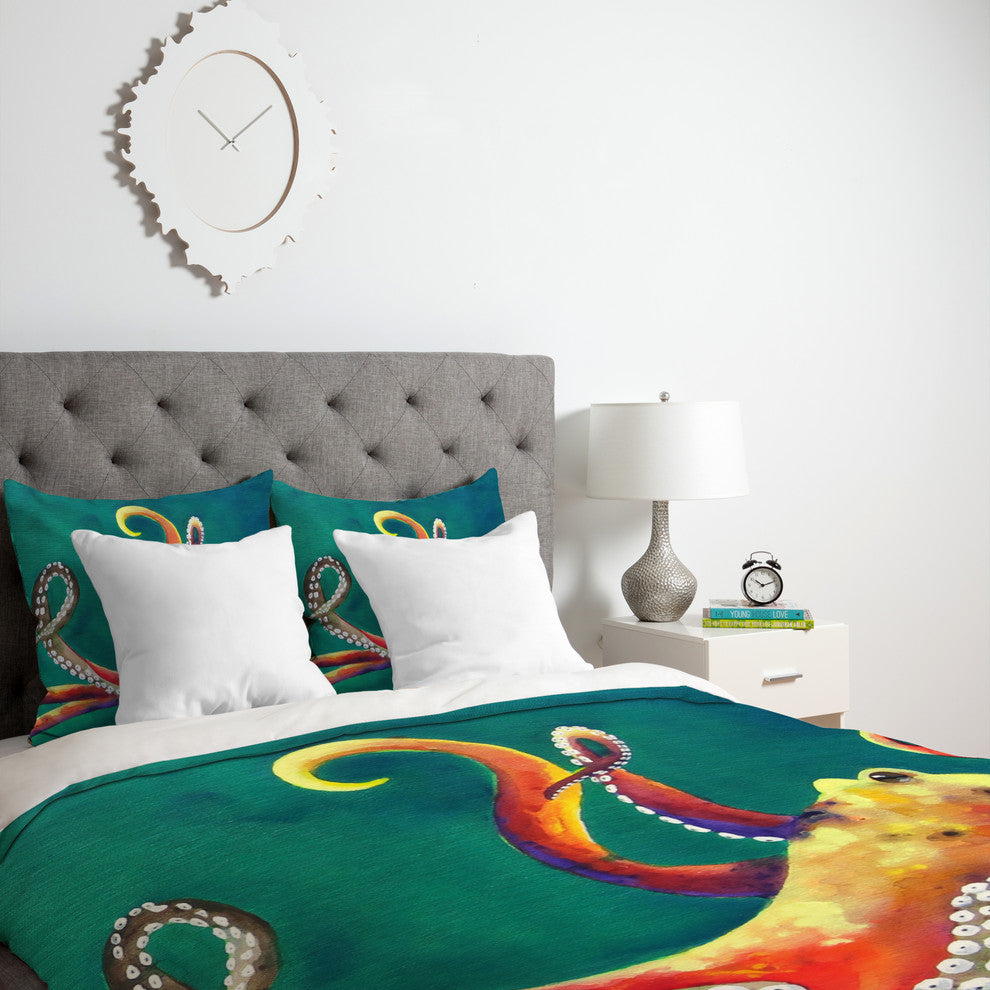 Deny Designs Clara Nilles Mardi Gras Octopus Duvet Cover - Lightweight
