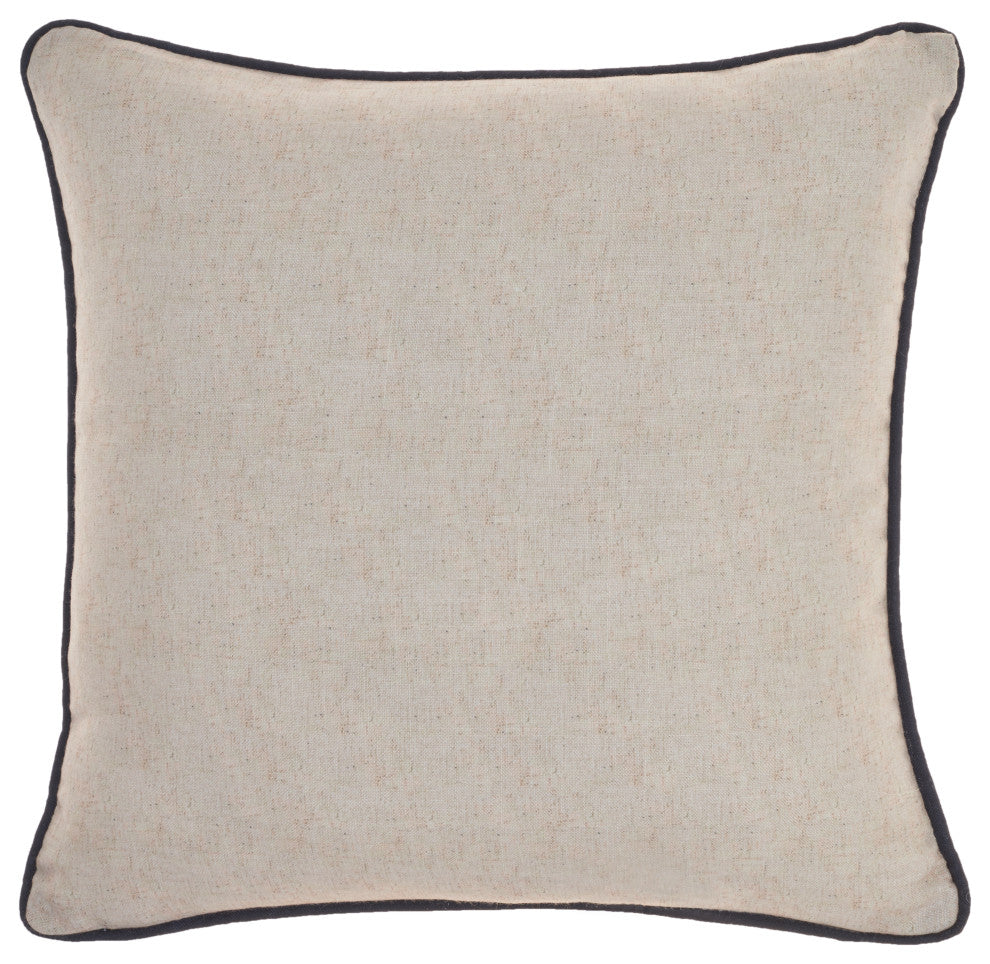 Mina Victory L0407 Throw Pillow, Black, 16" x 16"