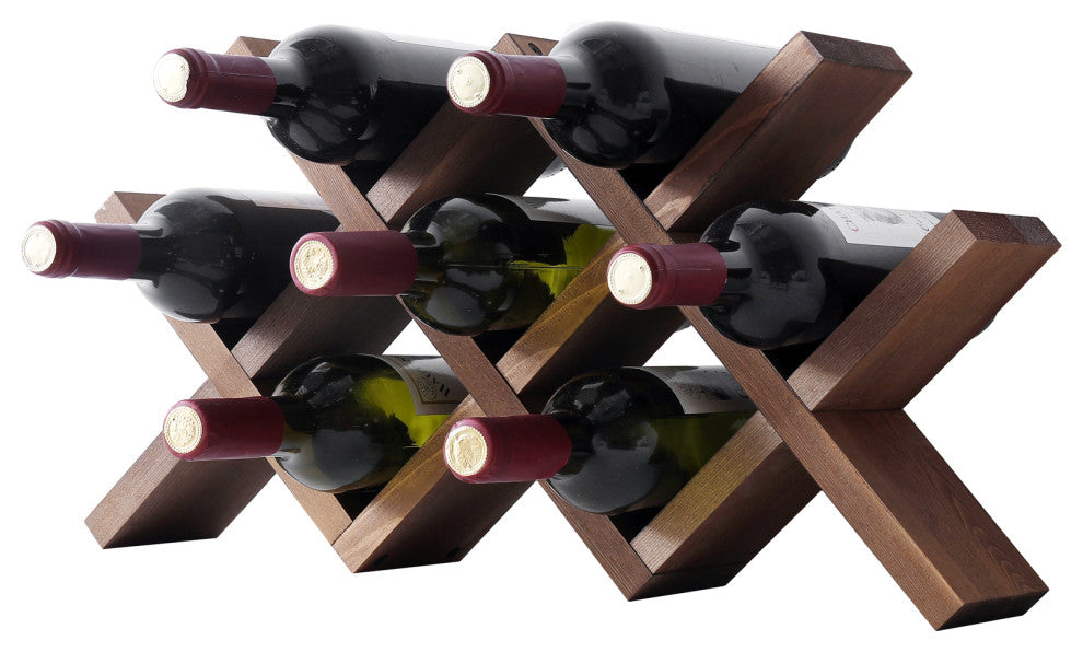 WELLAND Wood Countertop Wine Rack