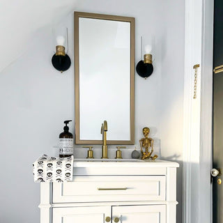 Ellis Framed Wall Mirror, Champagne Gold, 26"x32"