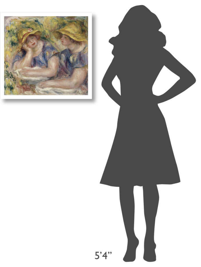 "Two Women in Blue Blouses" Print by Pierre-Auguste Renoir, 24"x23"