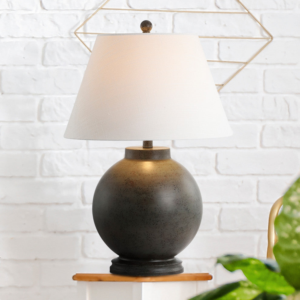 Sophie Resin LED Table Lamp, Dark Gray, 26"