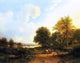 Barend Cornelis Koekkoek Peasants on a Path by a River Gallery Wrapped Canvas