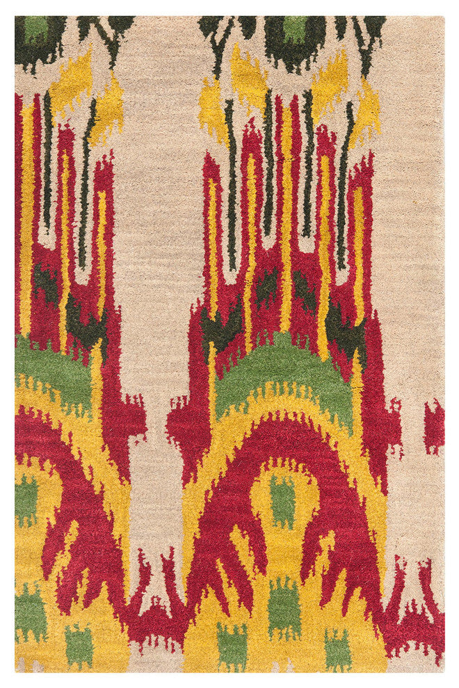 Safavieh Ikat Ikt464A Beige, Yellow Area Rug, 2''x8'' Runner
