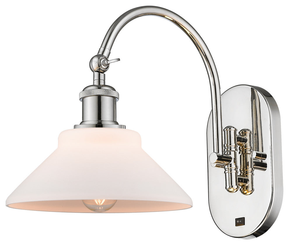 Innovations 518-1W-PN-G131-LED Orwell 1 Light 8.375" Sconce, Polished Nickel