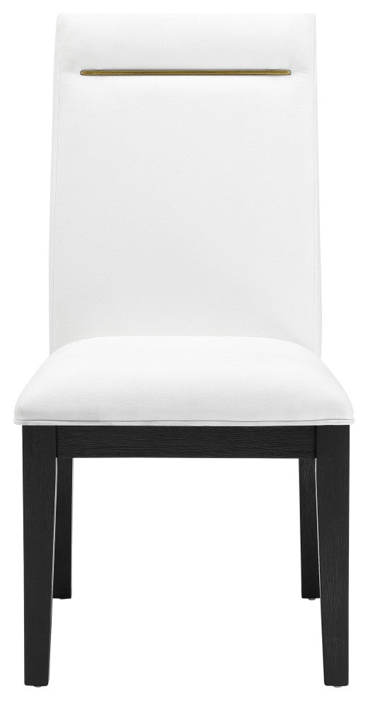 Yves 9-Piece Dining Set, White, With 6 Chairs